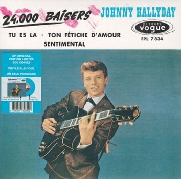 Disque vinyle Johnny Hallyday - 24 000 Baisers-EP N°07 (Limited Edition) (Blue Coloured) (7") - 1