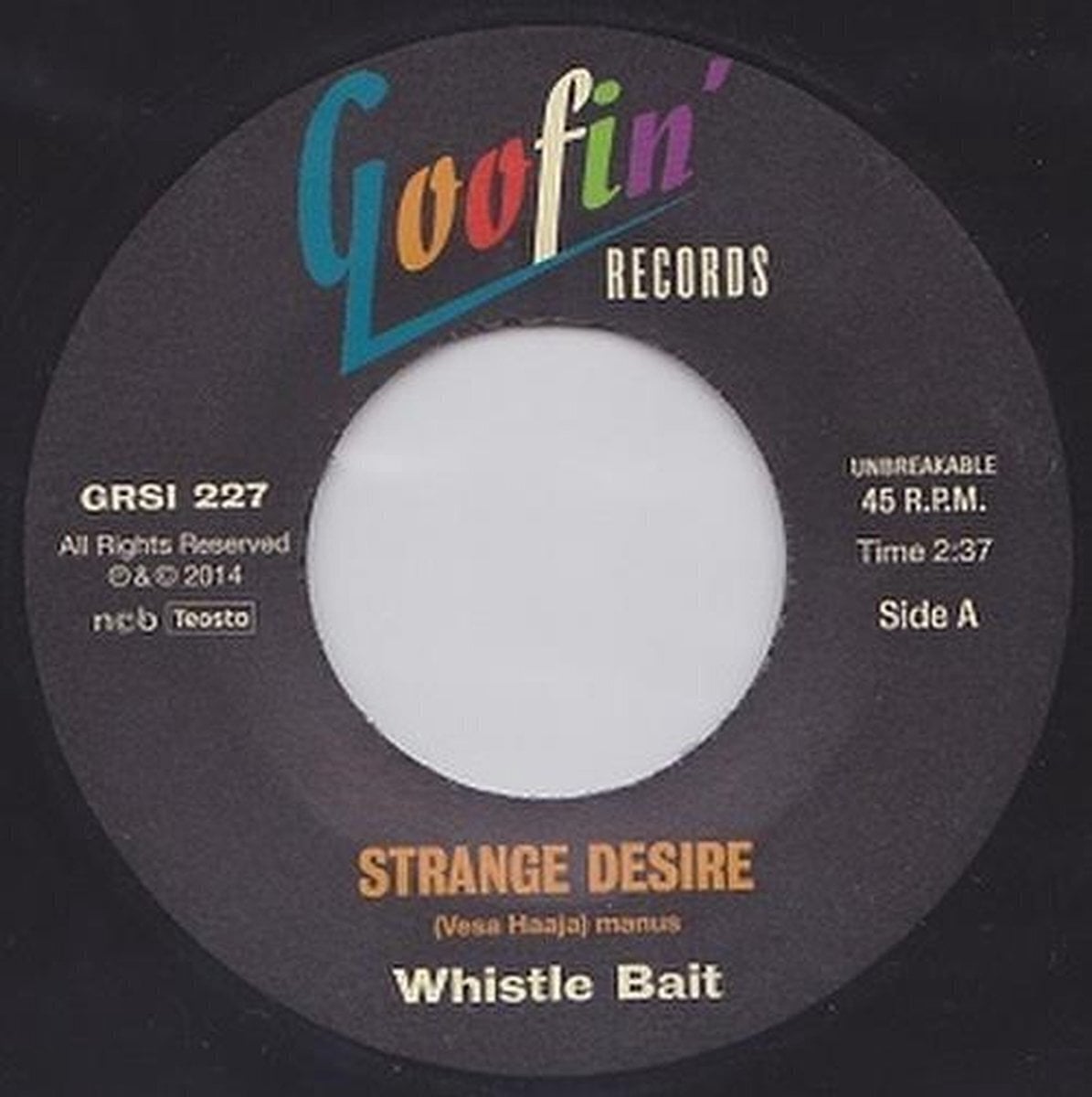 Vinylplate Whistle Bait - Strange Desire/ You Don't Care (LP)