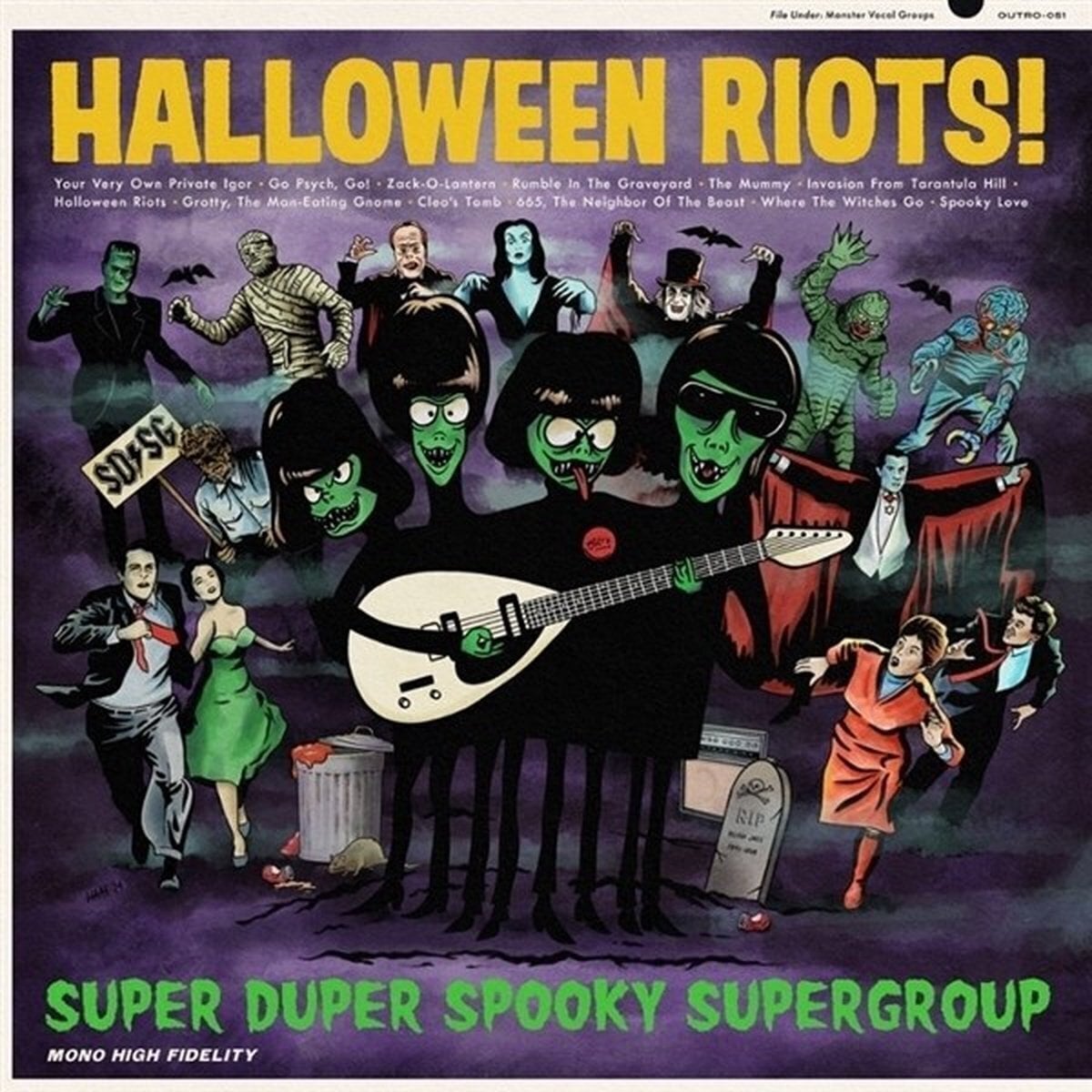 Schallplatte Outro's Super Duper Spooky Supergroup - Halloween Riots! (LP)