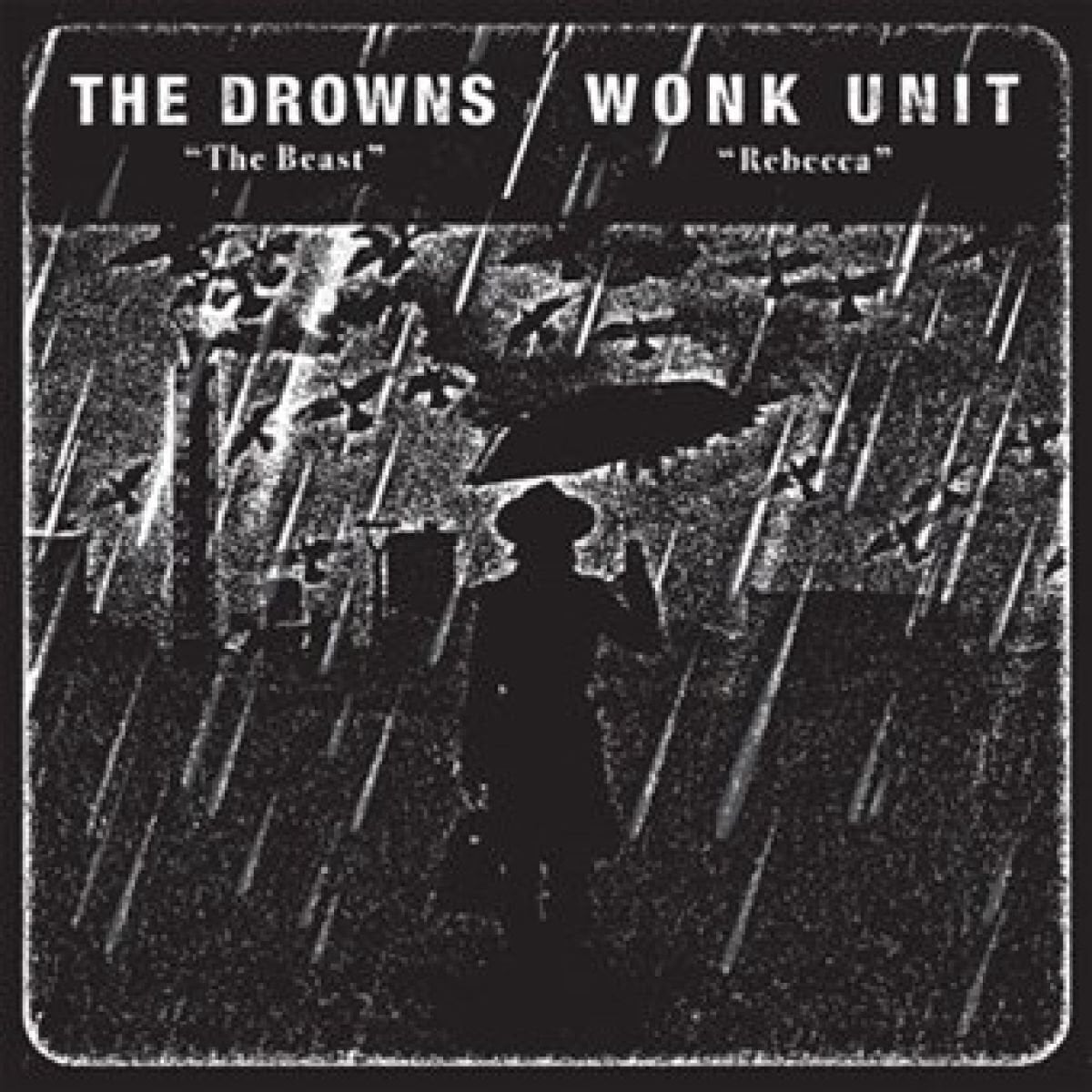 Hanglemez Drowns & Wonk Unit - Split (Black Ice) (Coloured) (LP)