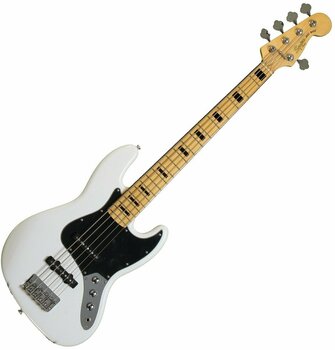 5-saitiger E-Bass, 5-Saiter E-Bass Fender Squier Vintage Modified Jazz Bass V 5 String Olympic White - 1