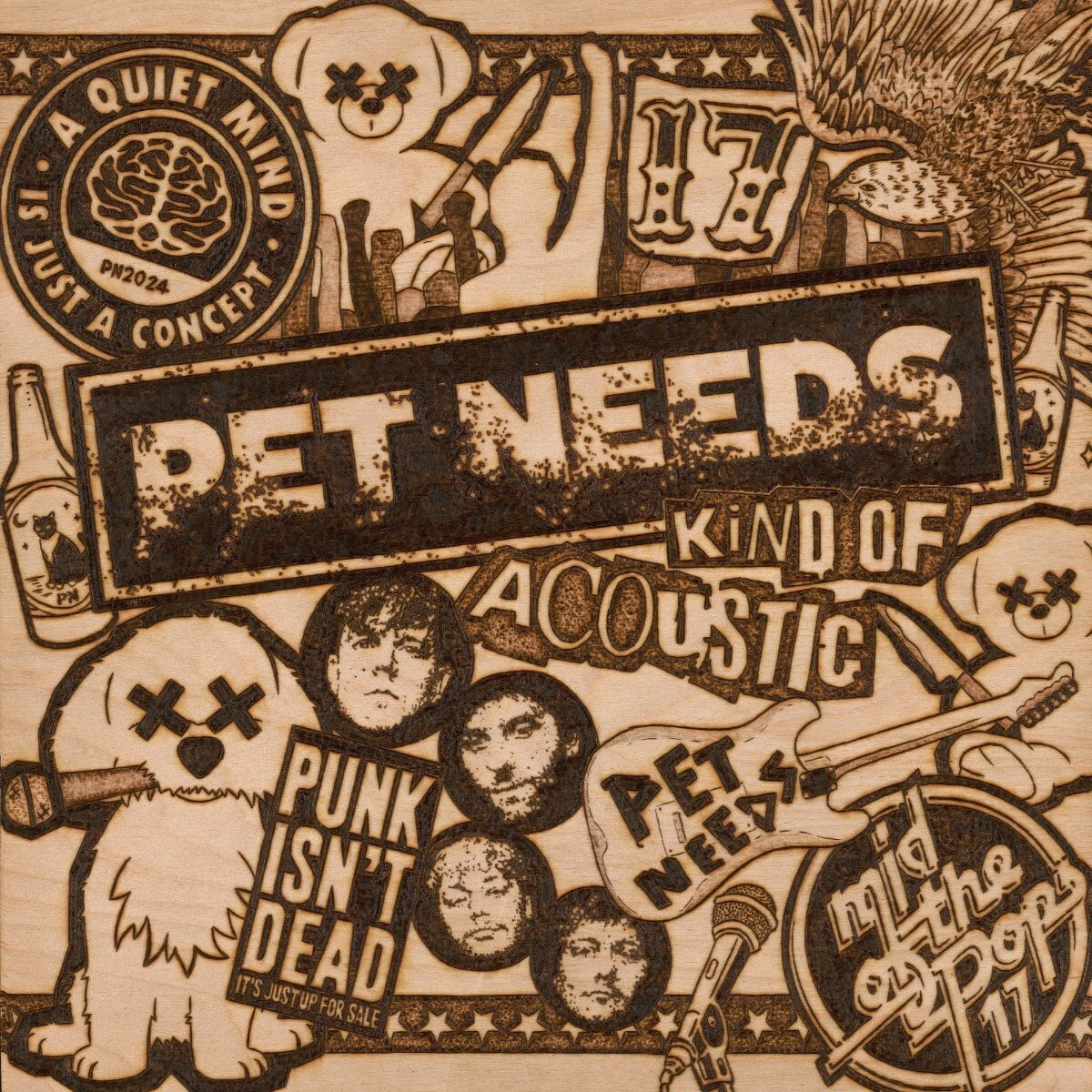 Vinyl Record Pet Needs - Kind Of Acoustic (Army Green Coloured) (LP)