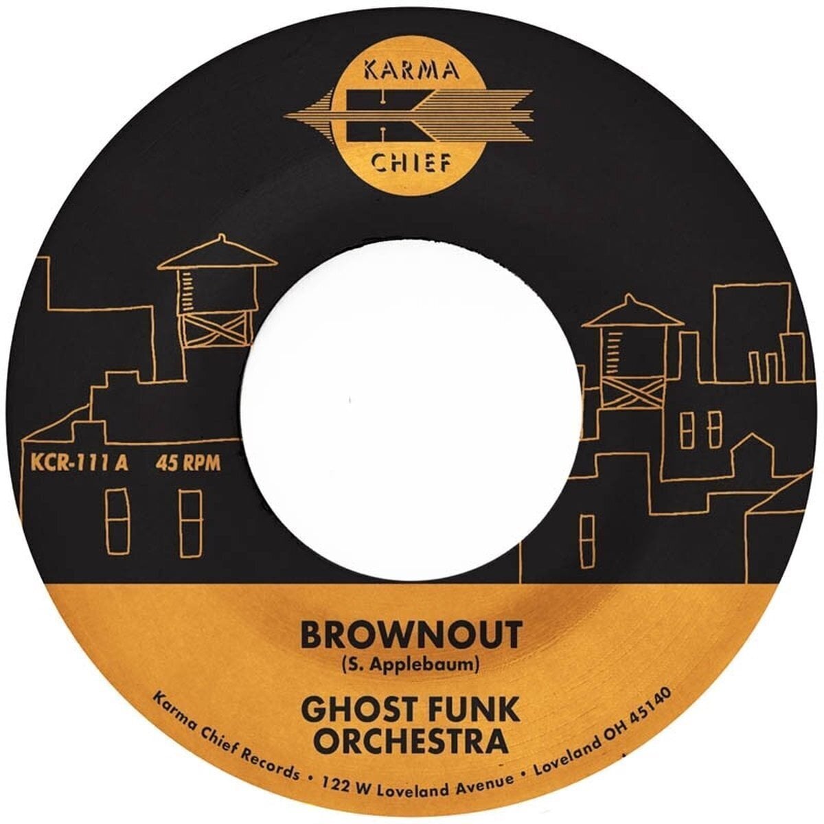 Hanglemez Ghost Funk Orchestra - Brownout / Boneyard Baile (Limited Edition) (Fire Red Coloured) (7")