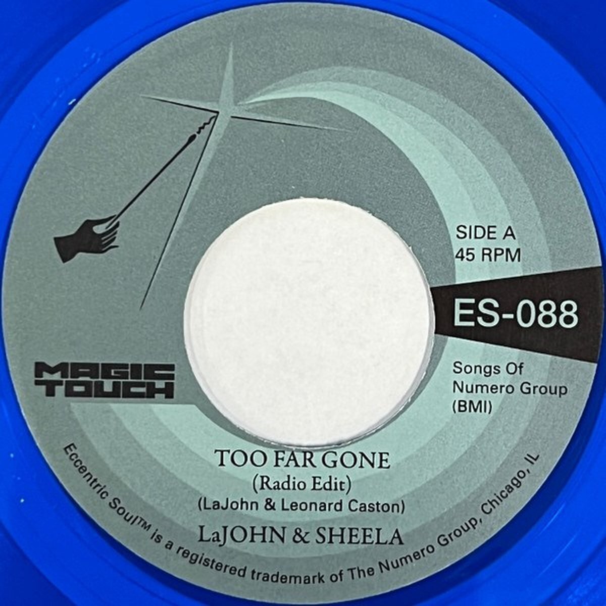 Vinylplade LaJohn & Sheela - Too Far Gone (Translucent Blue Coloured) (7")