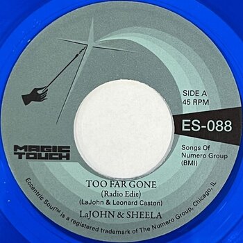 Vinylplade LaJohn & Sheela - Too Far Gone (Translucent Blue Coloured) (7") - 1