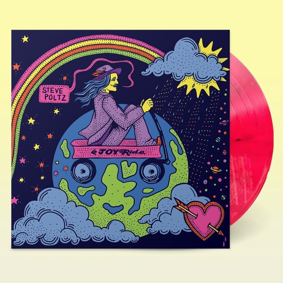 Disque vinyle Steve Poltz - JoyRide (Limited Edition) (Neon Pink Swirl Coloured) (LP)
