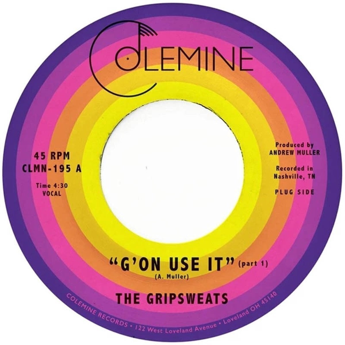 Hanglemez The Gripsweats - G'On Use It (7")
