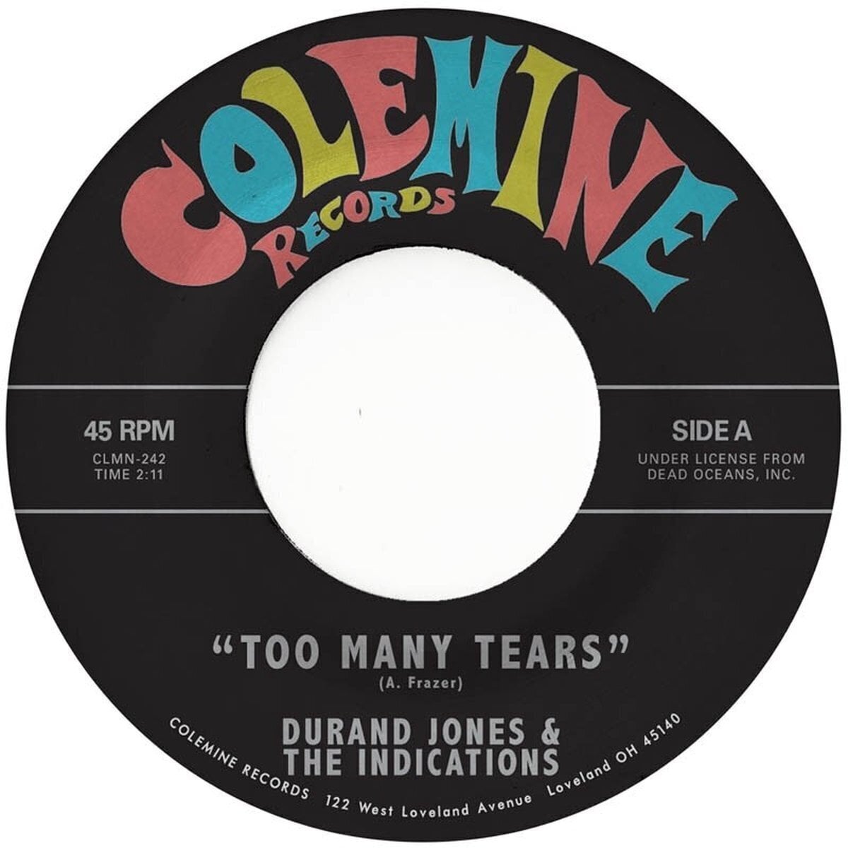LP ploča Durand Jones & The Indications - Too Many Tears / Cruisin' To The Parque (Reissue) (7")