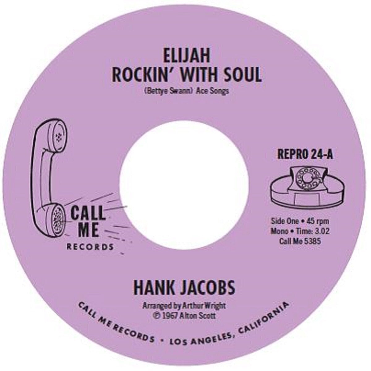 Schallplatte Hank Jacobs - Elijah Rockin' With Soul / East Side (LP)