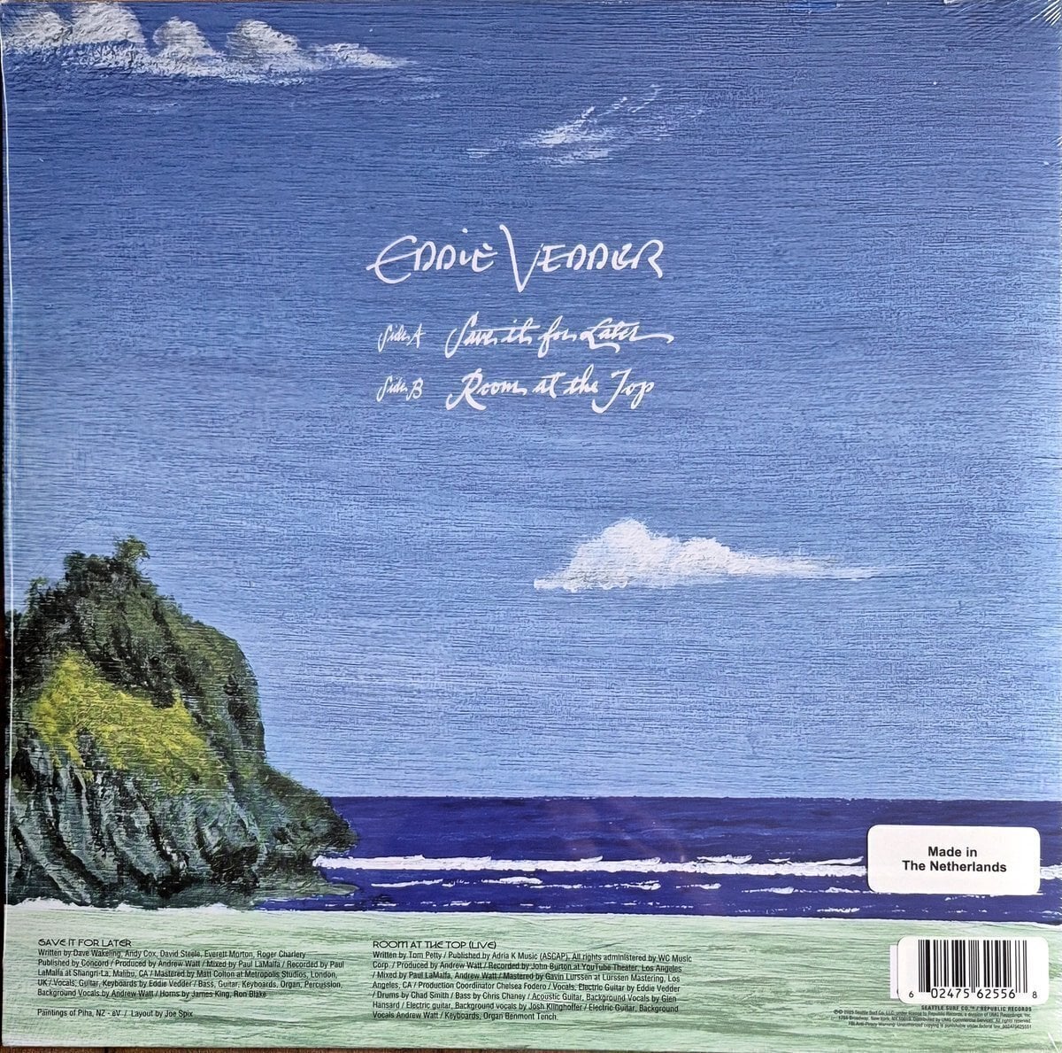 LP Eddie Vedder - Save It For Later / Room At The Top (Limited Edition) (LP)