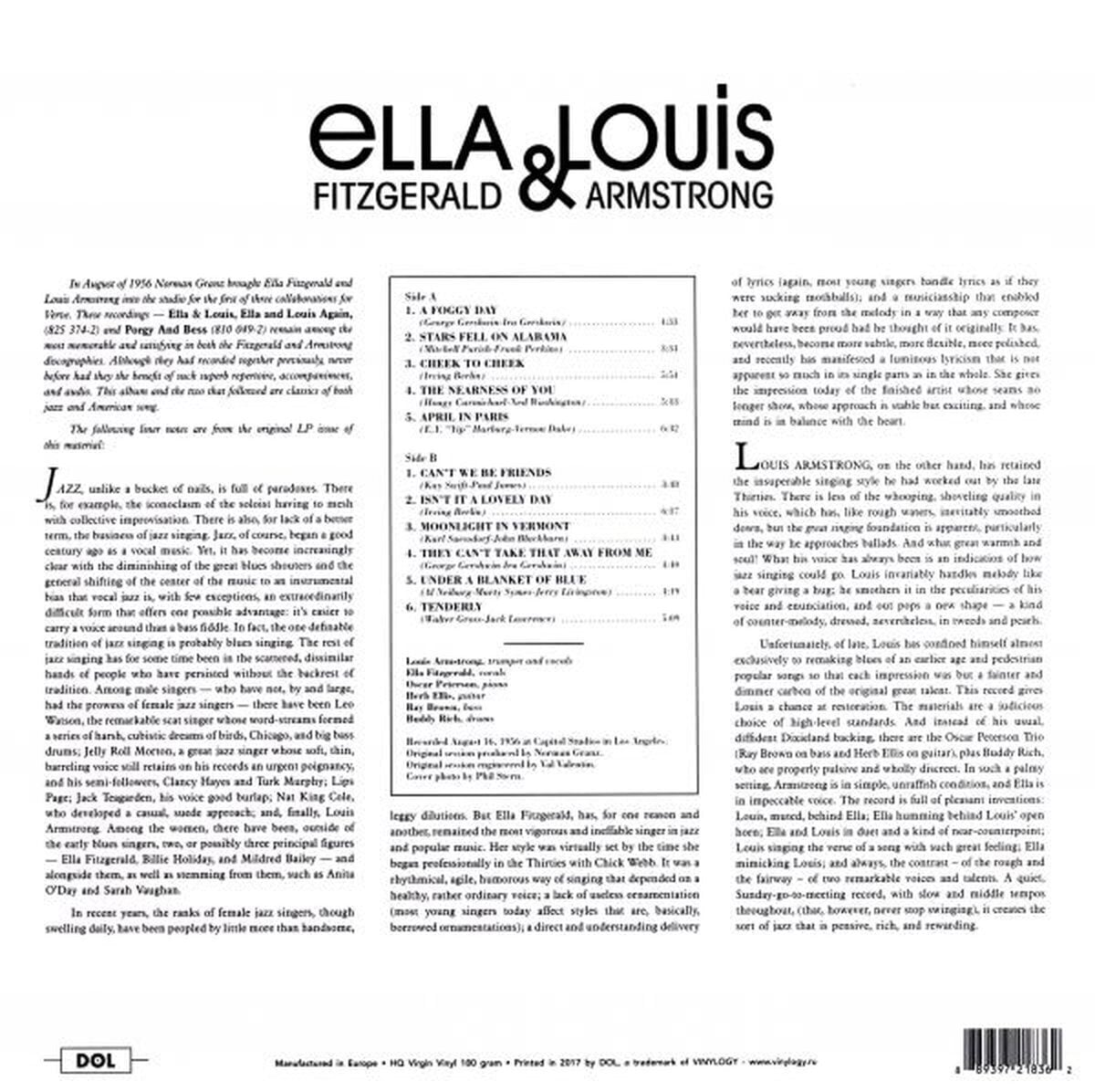 Грамофонна плоча Ella Fitzgerald & Louis Armstrong - Ella And Louis (Reissue) (180 g) (LP)