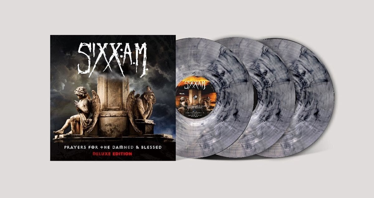 Hanglemez Sixx: A.M. - Prayers For The Damned & Blessed Deluxe Edition (Trifold Clear Smoke Coloured) (3 LP)