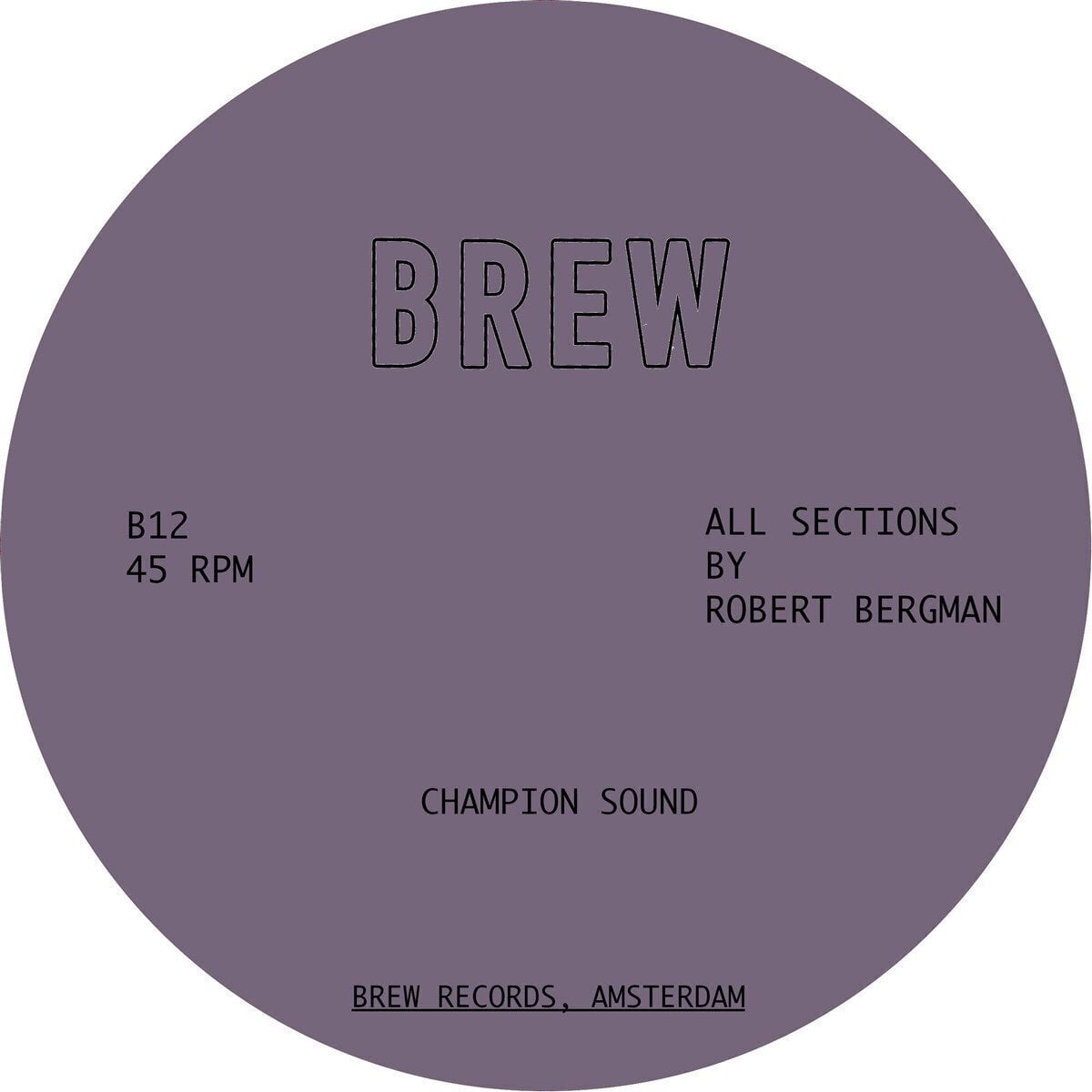 Vinyl Record Robert Bergman - Champion Sound (LP)