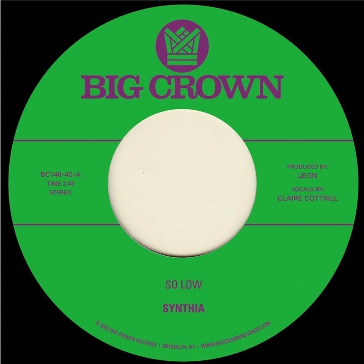 Disque vinyle Synthia - So Low (7")