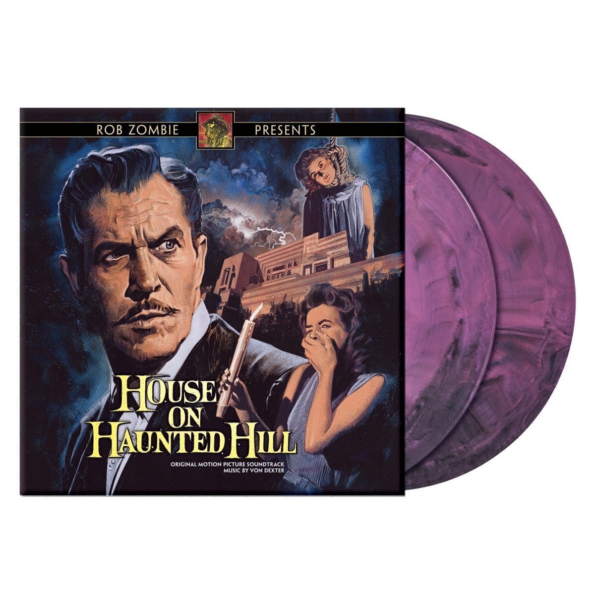 Schallplatte Von Dexter - House On Haunted Hill (Gatefold Sleeve) (Pink & Black Swirl Hand Poured Coloured) (2 LP)