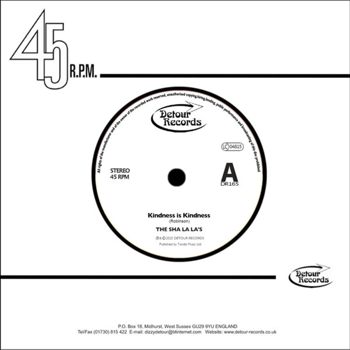 Disque vinyle The Sha La La's - Kindness Is Kindness (7")