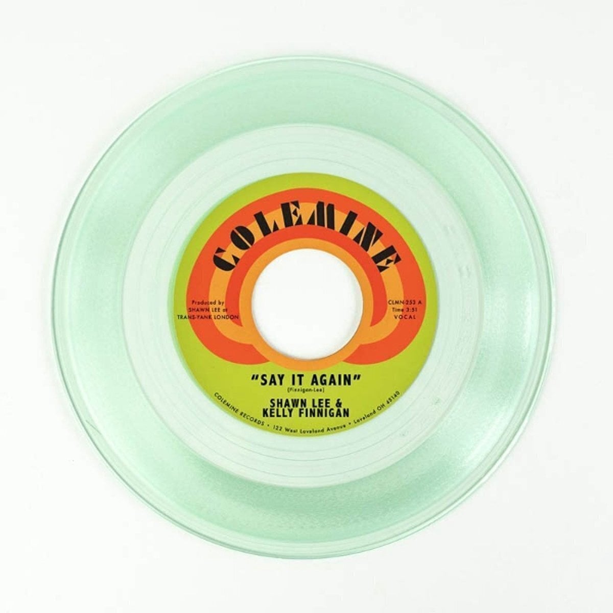 Schallplatte Shawn Lee & Kelly Finnigan & Shawn Lee - Say It Again / Harpsichord Rock (Coke Bottle Green Coloured) (7")