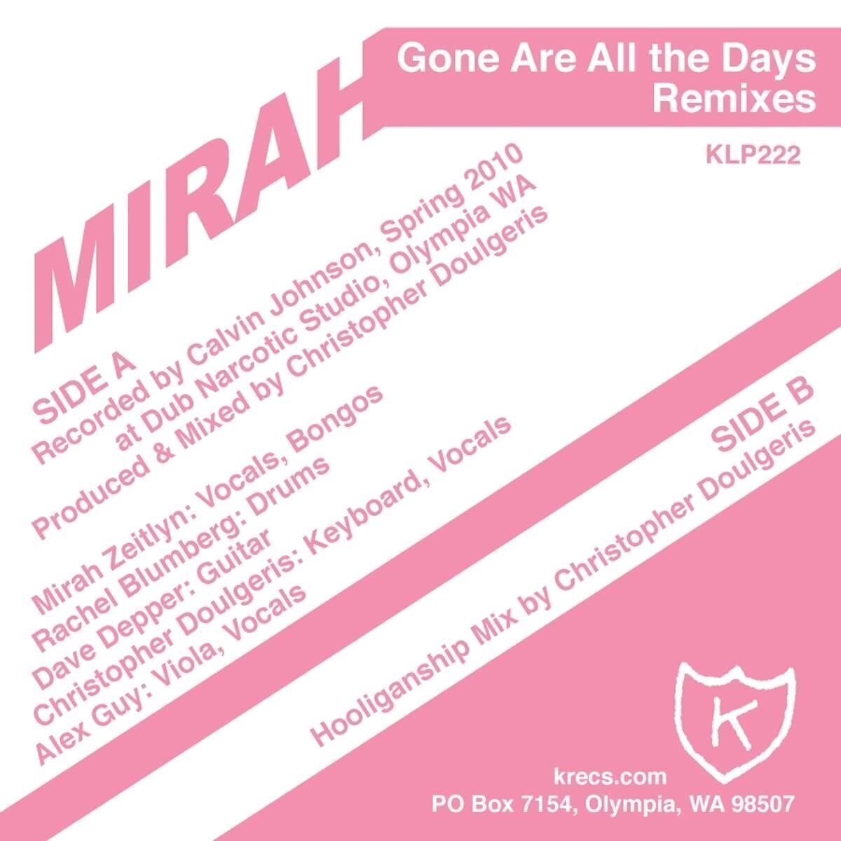 Vinylplate Mirah - Gone Are All The Days Remixes (LP)