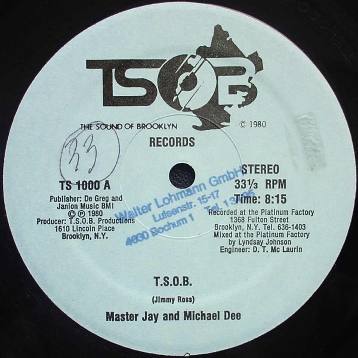 Schallplatte Master Jay & Michael Dee - T.S.O.B. (LP)
