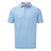 Chemise polo Footjoy Stretch Heather Pique with Stripe Trim Polo Golf Homme Caribbean M