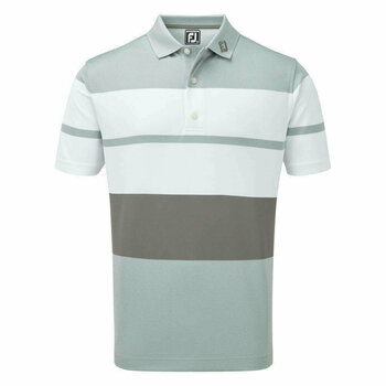 Camiseta polo Footjoy Colour Block Smooth Grey/White/Granite L - 1