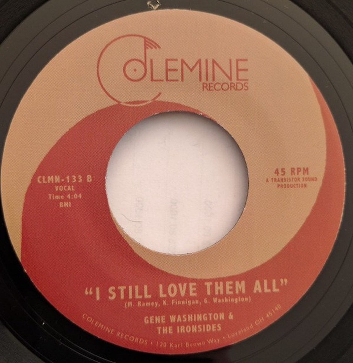Disque vinyle Gene Washington & The Ironsides - Next To You / I Still Love Them All (7")