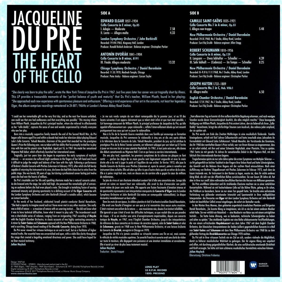 Disque vinyle Jacqueline Du Pre - The Heart Of The Cello (High Quality) (LP)