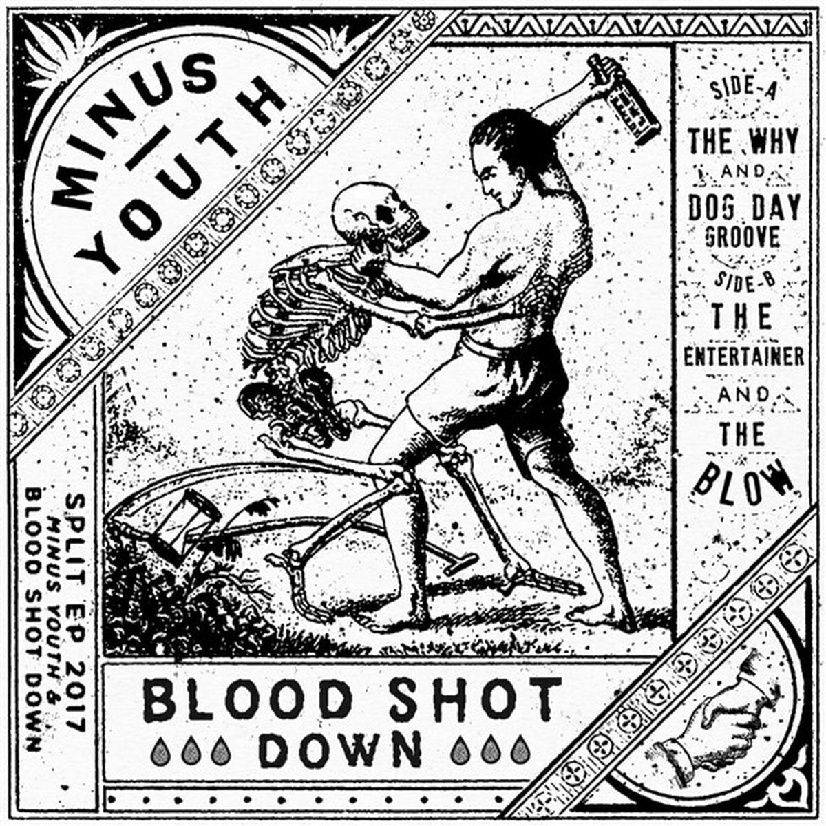 Disco in vinile Minus Youth & Blood Shot Down - Minus Youth / Blood Shot Down Split (Limited Edition) (EP)