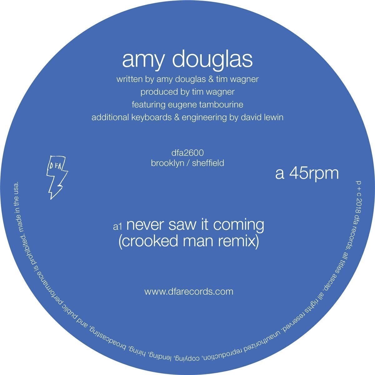 Vinyl Record Amy Douglas - Never Saw It Coming (LP)