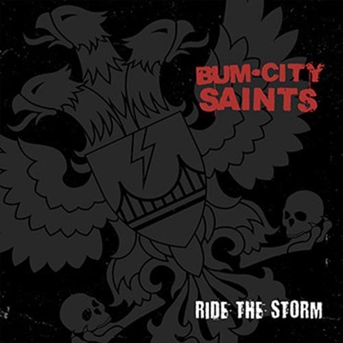 Disco in vinile Bum City Saints - Ride The Storm (Black Inside Red with White Splatter Coloured) (EP)