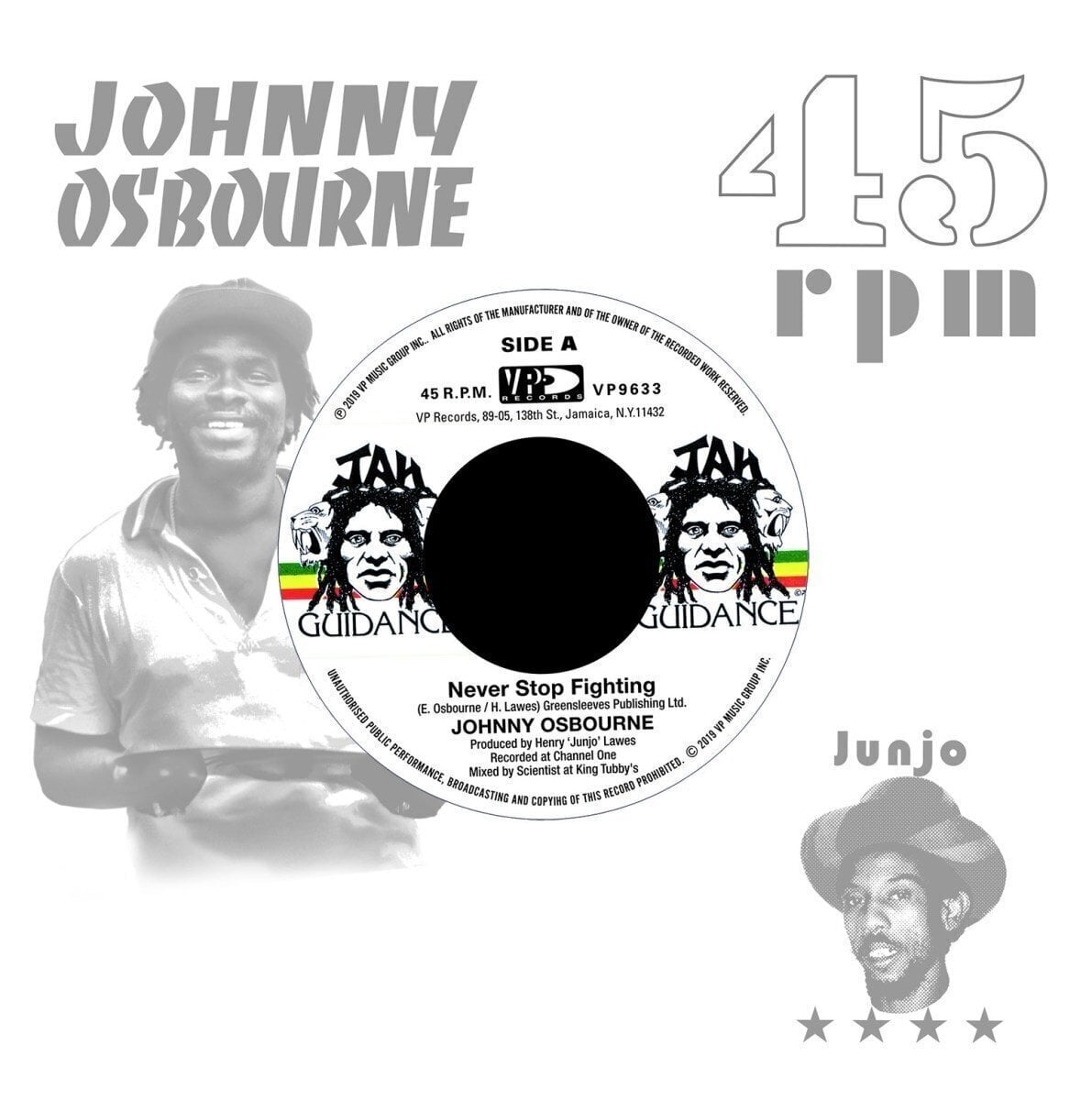 Vinyl Record Johnny Osbourne - Never Stop Fighting (Reissue) (7")