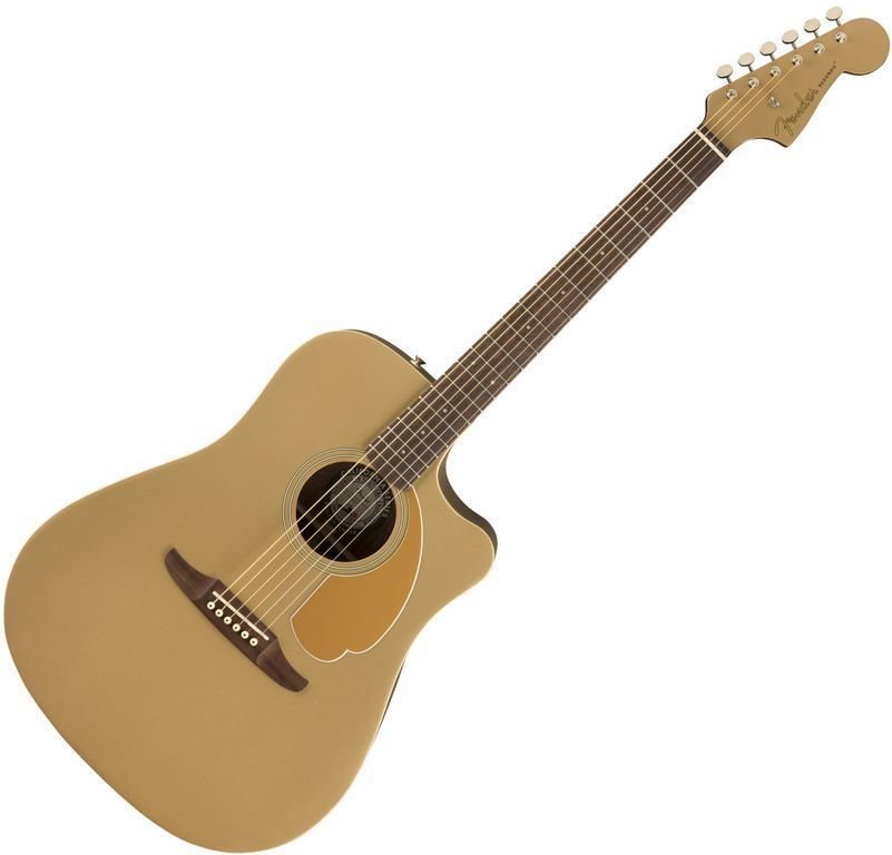 Dreadnought elektro-akoestische gitaar Fender Redondo Player Bronze Satin