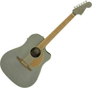 Dreadnought elektro-akoestische gitaar Fender Redondo Player Slate Satin - 1