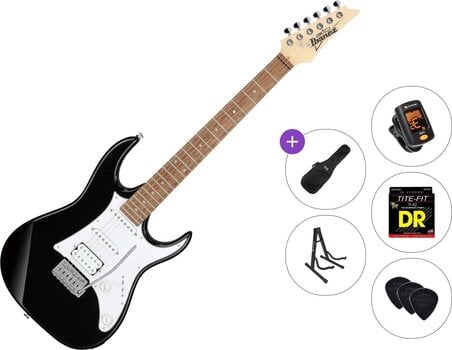 Electric guitar Ibanez GRX40-BKN Standard SET Black Night Electric guitar - 1