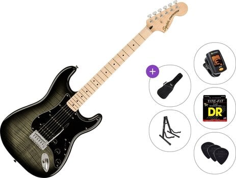 Electric guitar Fender Squier Affinity Series Stratocaster FMT Standard SET Black Burst Electric guitar - 1