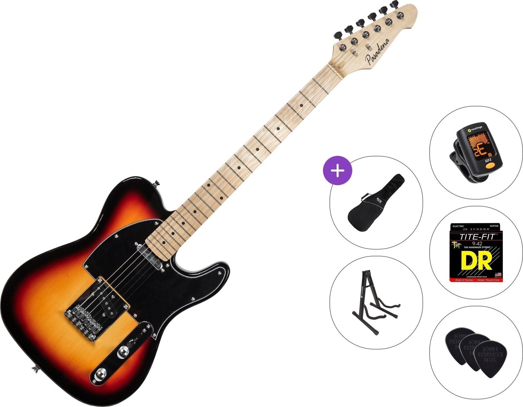 E-Gitarre Pasadena TL-10 Standard SET Sunburst E-Gitarre