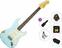 Elektriska gitarrer Vintage V6MRLB Standard SET Distressed Laguna Blue Elektriska gitarrer