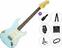 Elektriska gitarrer Vintage V6MRLB Premium SET Distressed Laguna Blue Elektriska gitarrer
