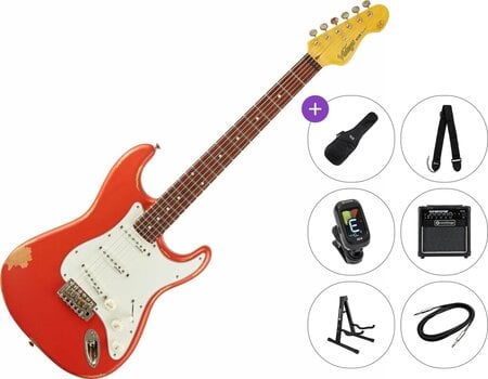 Elektriska gitarrer Vintage V6MRFR Premium SET Firenza Red Elektriska gitarrer - 1