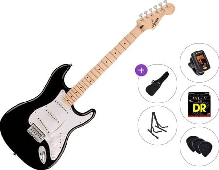 E-Gitarre Fender Squier Sonic Stratocaster MN Standard SET Black E-Gitarre - 1