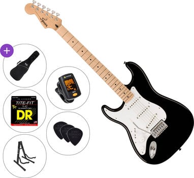 E-Gitarre Fender Squier Sonic Stratocaster LH MN Standard SET Black E-Gitarre - 1