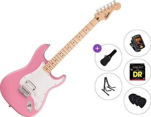 Elektrikitarr Fender Squier Sonic Stratocaster HT H MN Standard SET Flash Pink Elektrikitarr