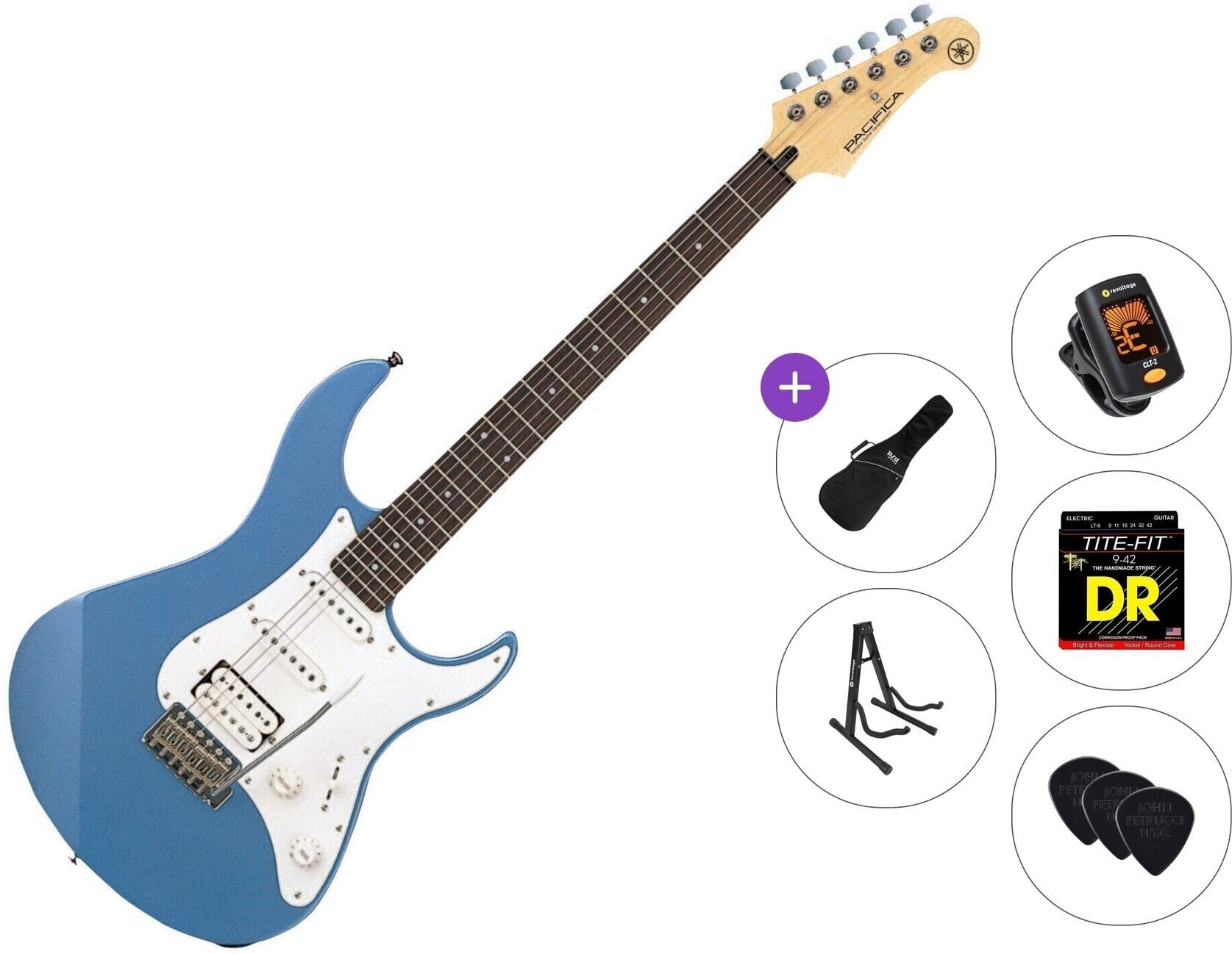 Elektromos gitár Yamaha Pacifica 112J MKII Standard SET Lake Placid Blue Elektromos gitár