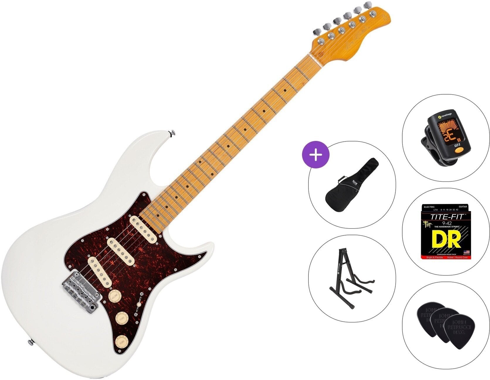 Sähkökitara Sire Larry Carlton S5 Standard SET Olympic White Sähkökitara