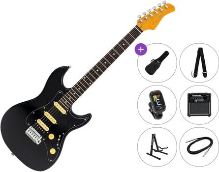 Električna kitara Sire Larry Carlton S3 HSS New Gen Premium SET Black Električna kitara - 1