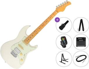 Electric guitar Sire Larry Carlton S5 HSS Premium SET Olympic White Electric guitar