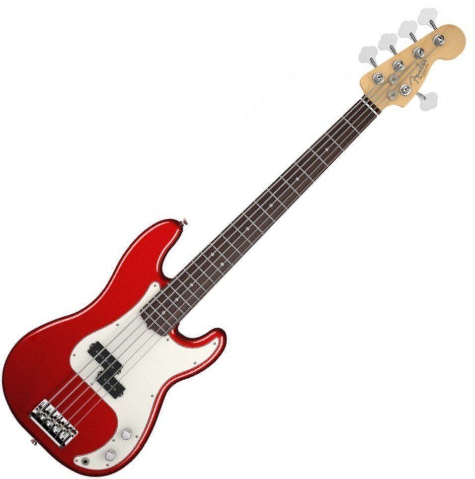 5-strängad basgitarr Fender American Standard Precision Bass V Five String Mystic Red