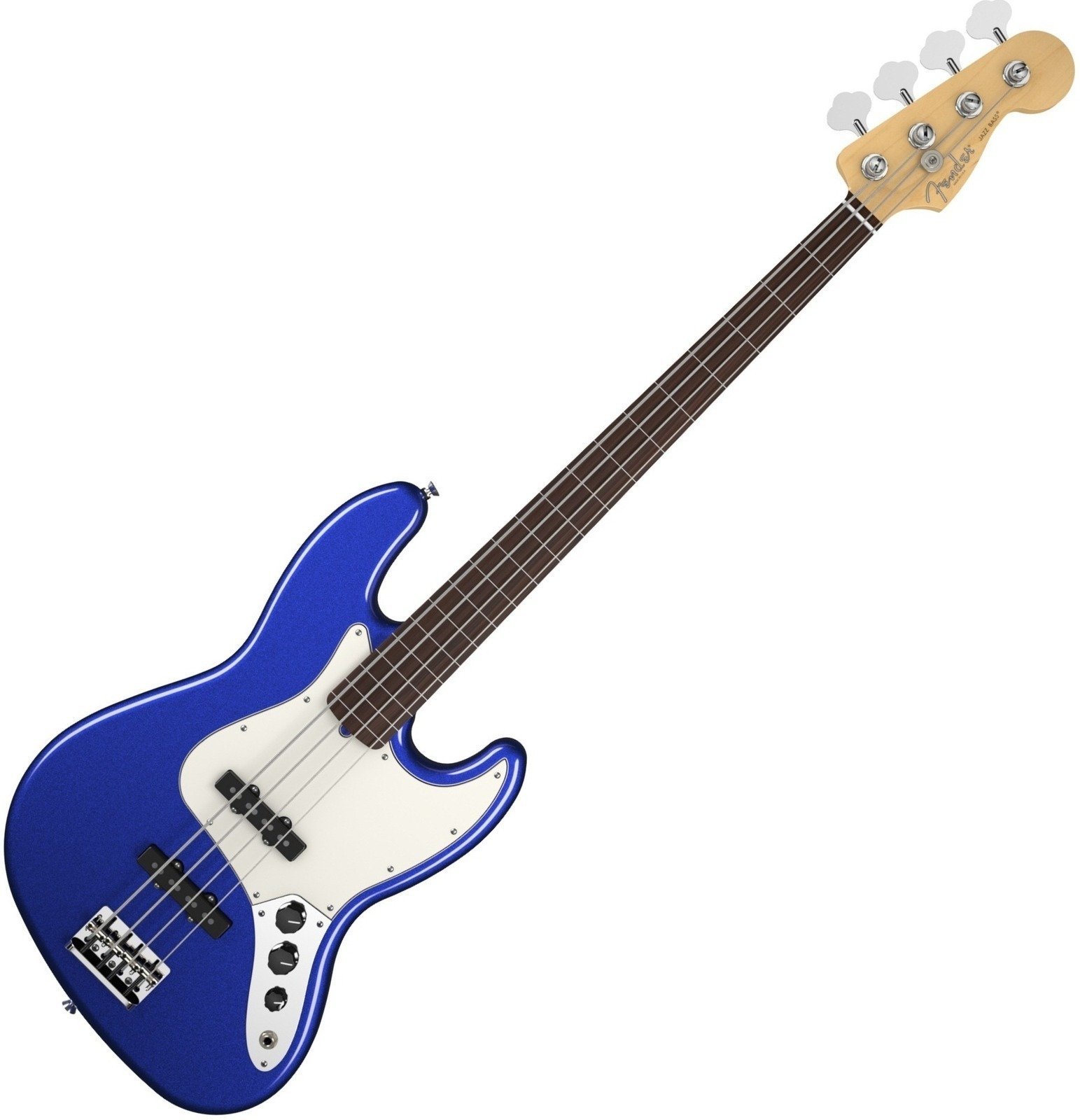 Gitara basowa bezprogowa Fender American Standard Jazz Bass Fretless Mystic Blue