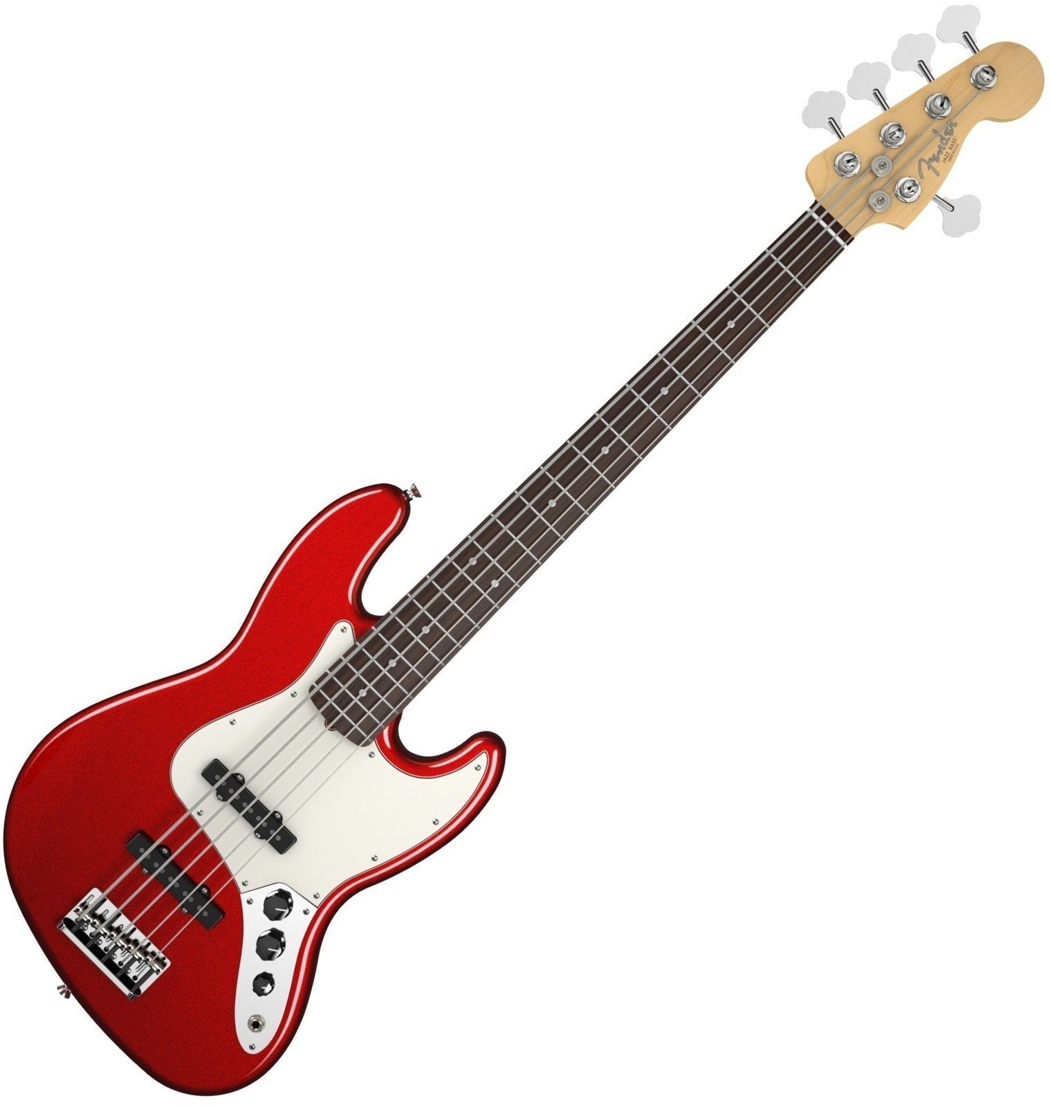 5-saitiger E-Bass, 5-Saiter E-Bass Fender American Standard Jazz Bass V Five String Mystic Red