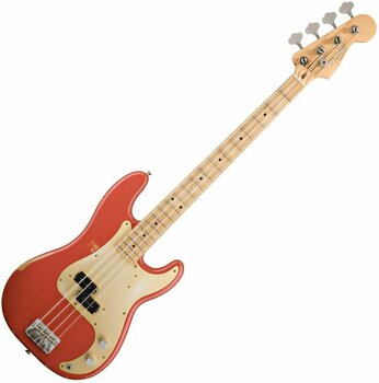 Bajo de 4 cuerdas Fender Road Worn 50s Precision Bass Fiesta Red - 1